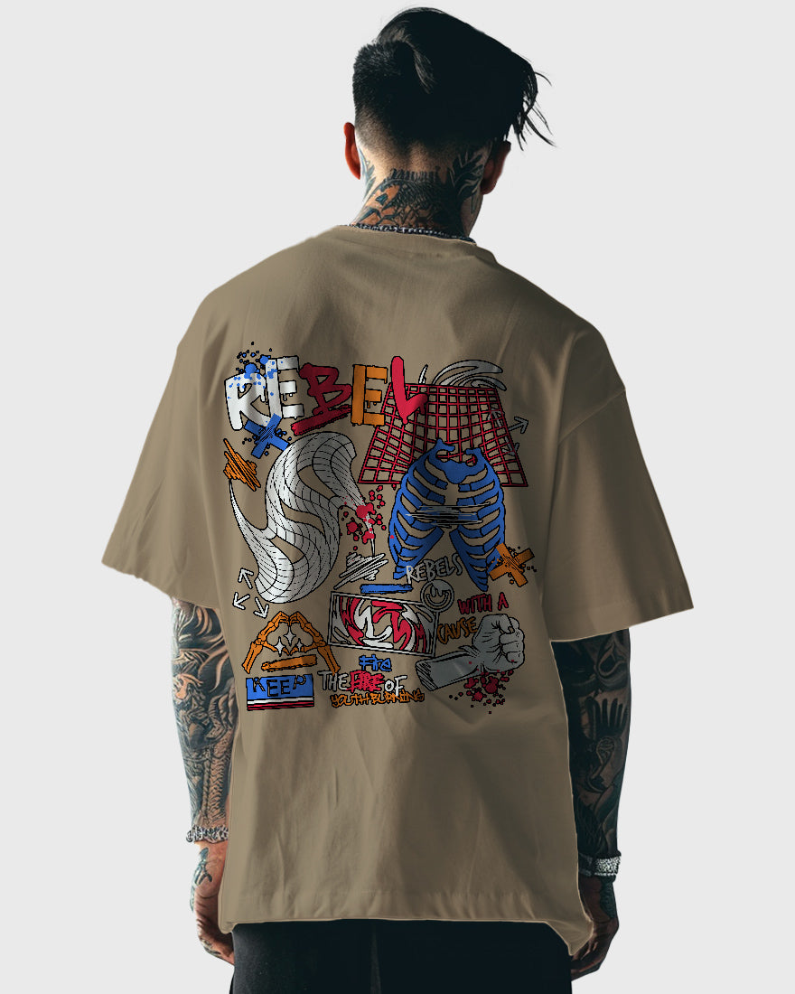 Mens Oversized Tshirt Funky Rebel