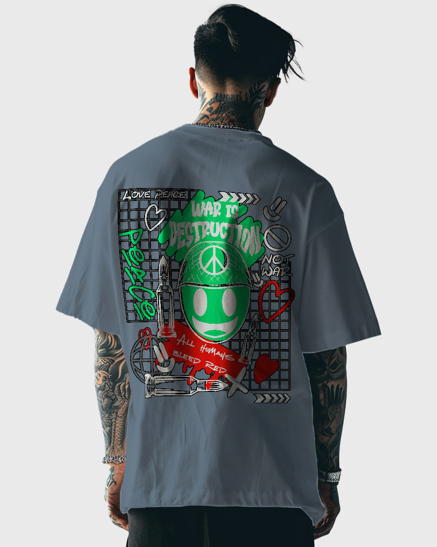 Mens Oversized Tshirt Funky Destruction