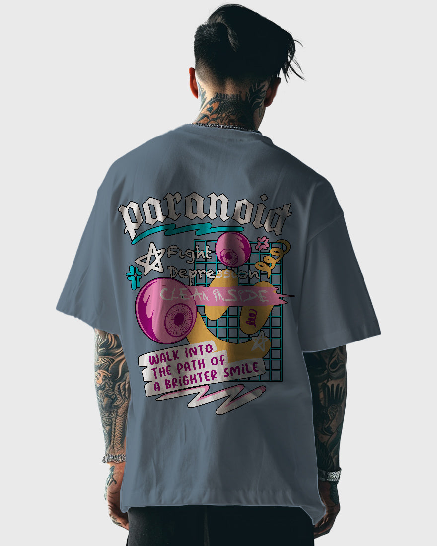 Mens Oversized Tshirt Funky Paranoid