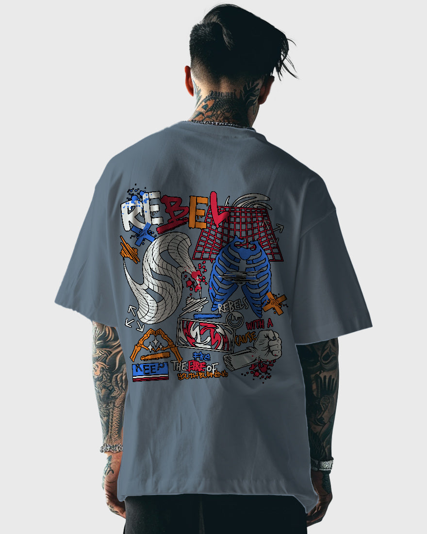 Mens Oversized Tshirt Funky Rebel