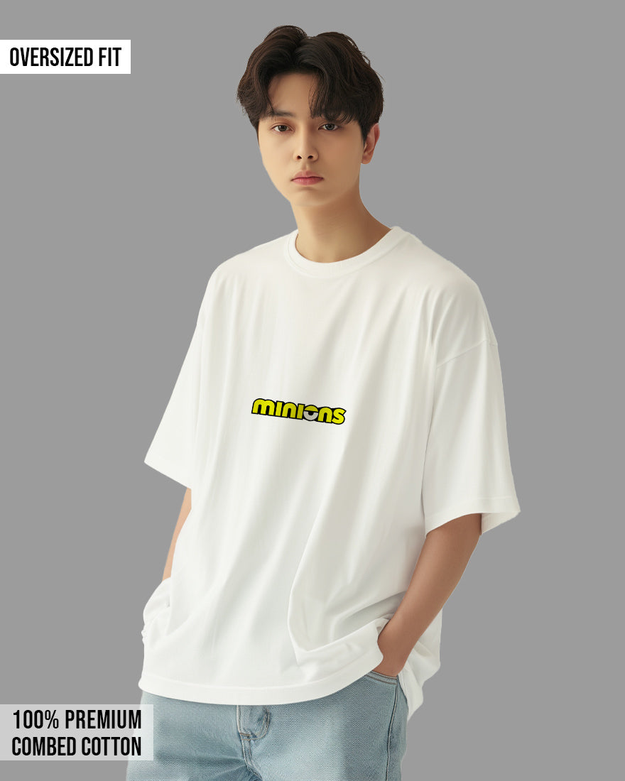 Mens Oversized Tshirt Cartoon Minions Kevin