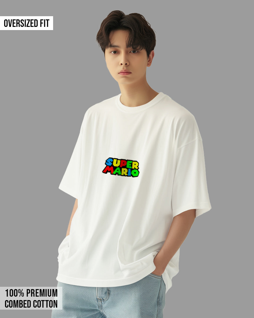 Mens Oversized Tshirt Gaming Mario 3