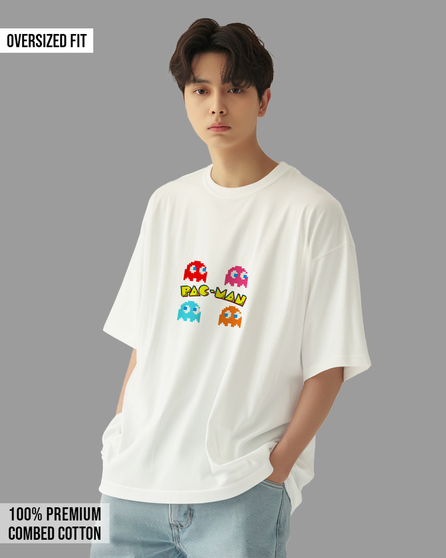 Mens Oversized Tshirt Gaming Pacman