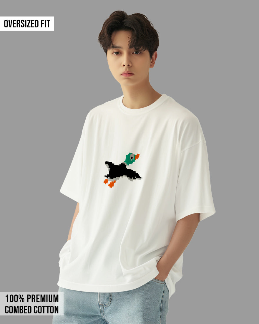 Mens Oversized Tshirt Gaming Duck Hunt