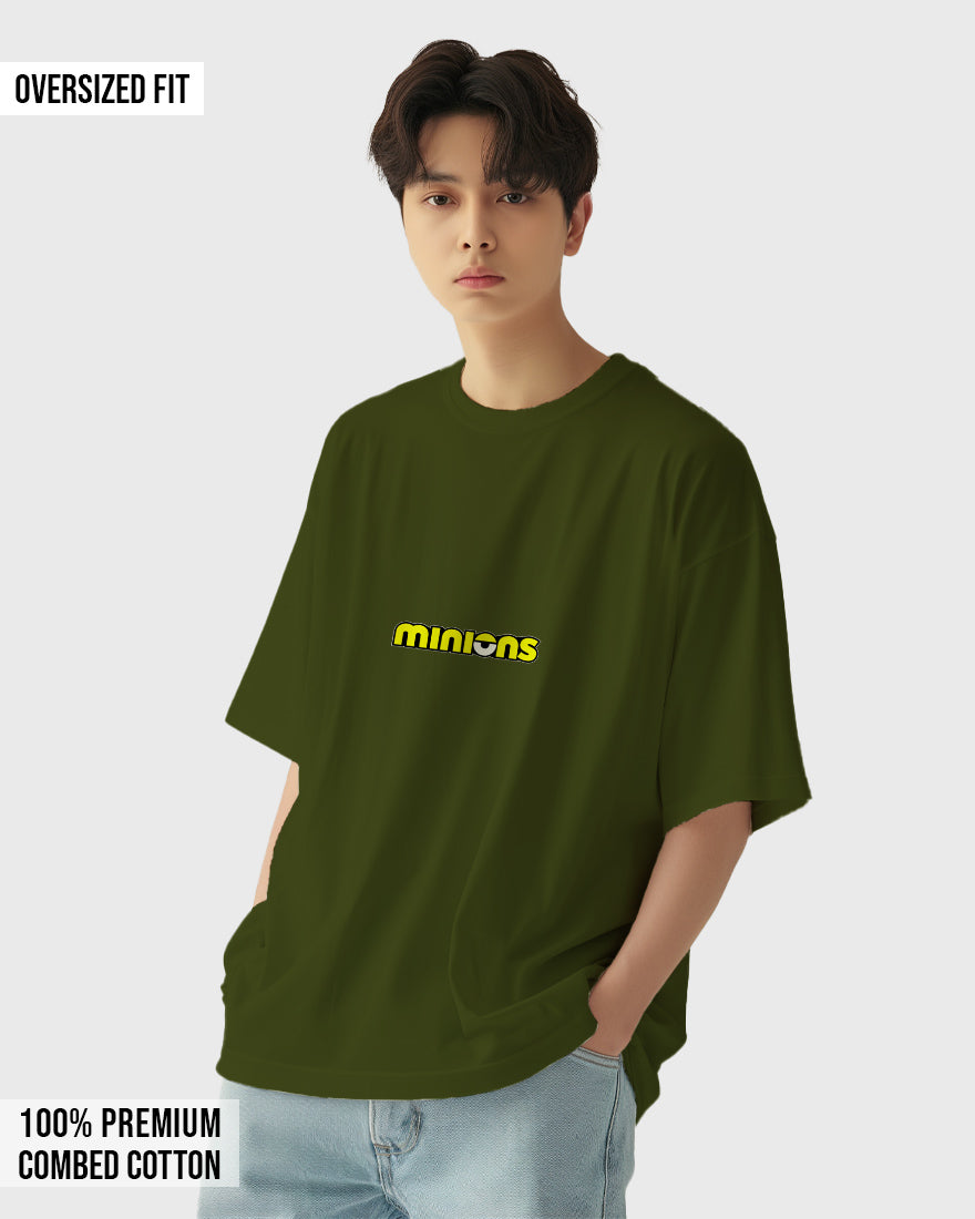 Mens Oversized Tshirt Cartoon Minions Bob