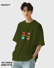 Mens Oversized Tshirt Gaming Pacman