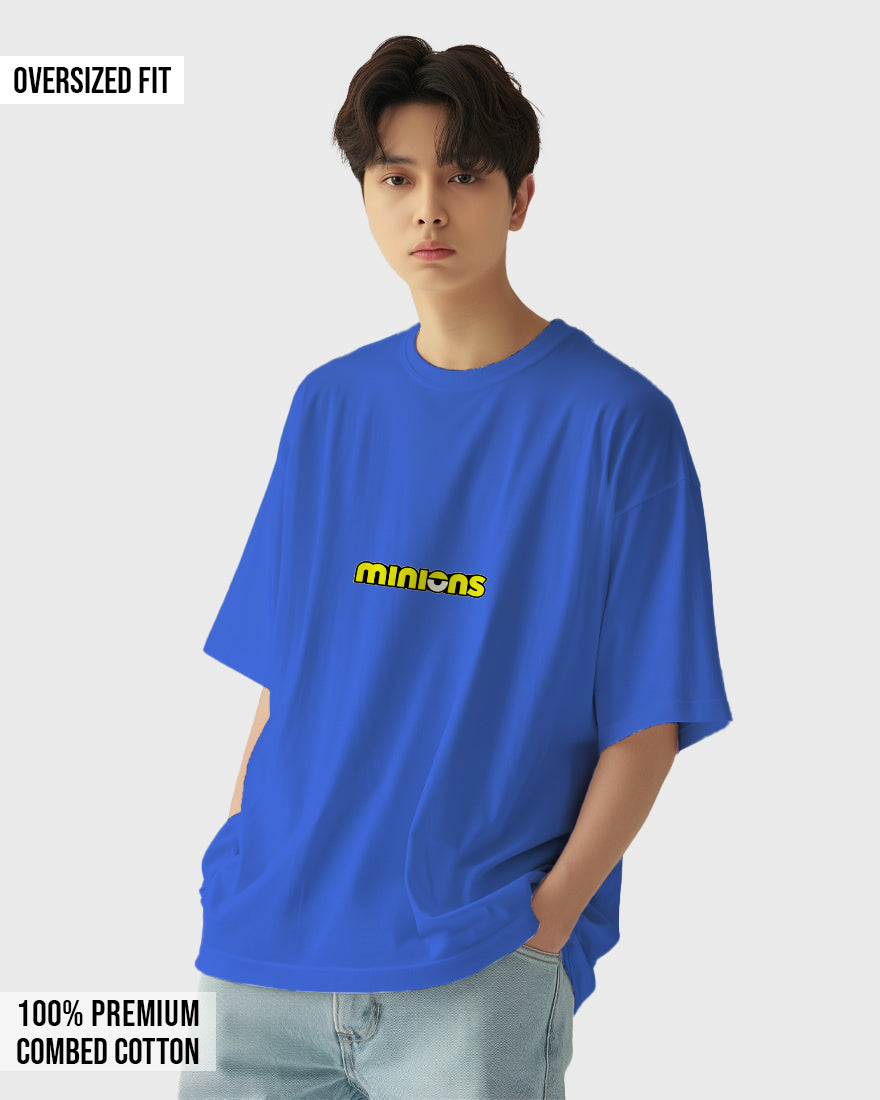 Mens Oversized Tshirt Cartoon Minions Kevin