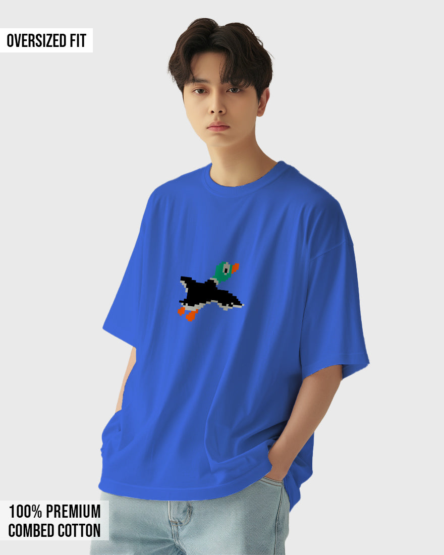 Mens Oversized Tshirt Gaming Duck Hunt