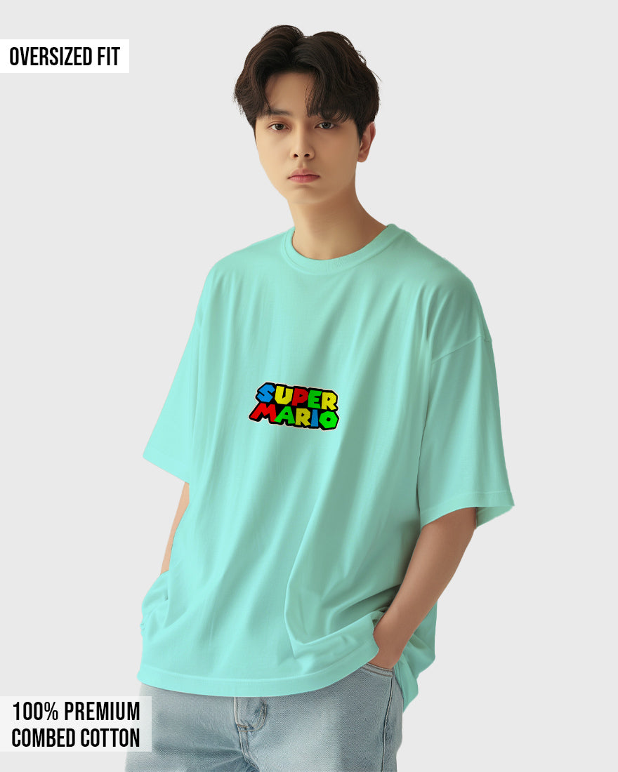 Mens Oversized Tshirt Gaming Mario 1