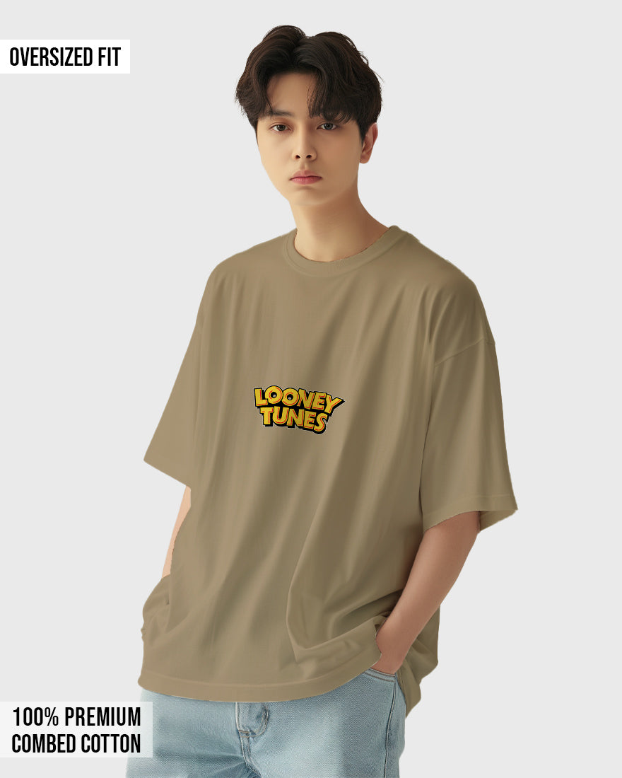 Mens Oversized Tshirt Cartoon Loony Tunes Tweety