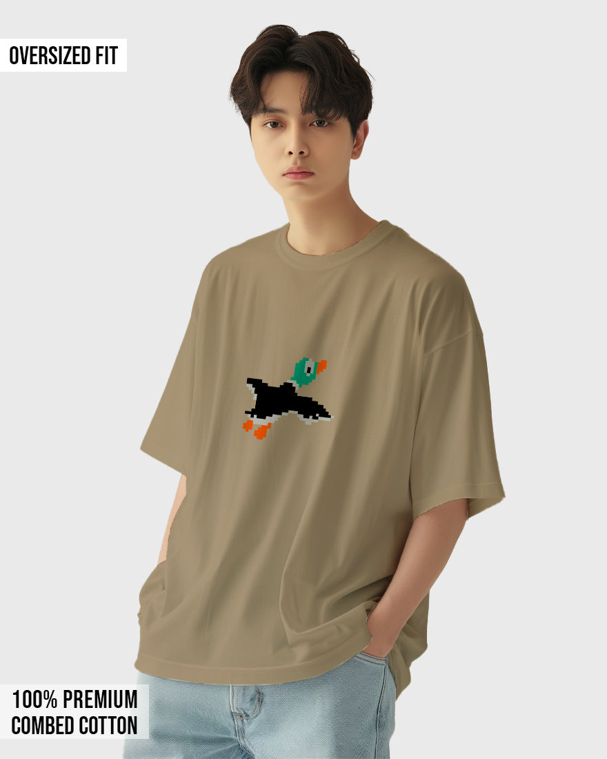 Mens Oversized Tshirt Gaming Duck Hunt