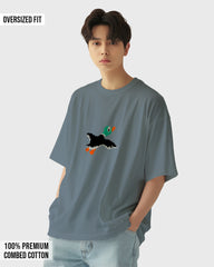 Mens Oversized Tshirt Gaming Duck Hunt