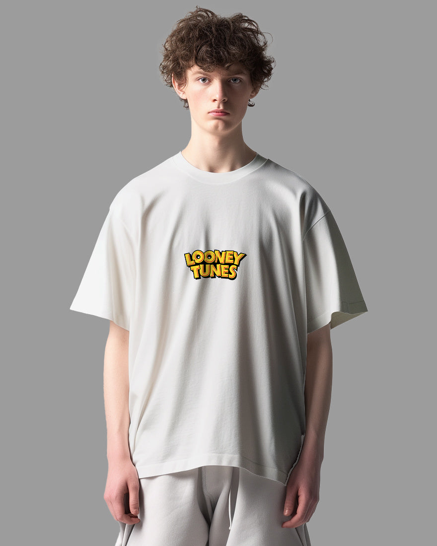 Mens Oversized Tshirt Cartoon Loony Tunes Tweety