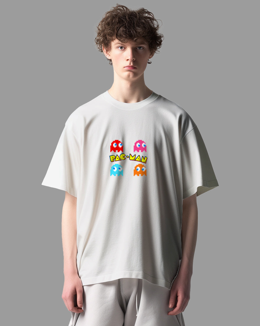 Mens Oversized Tshirt Gaming Pacman