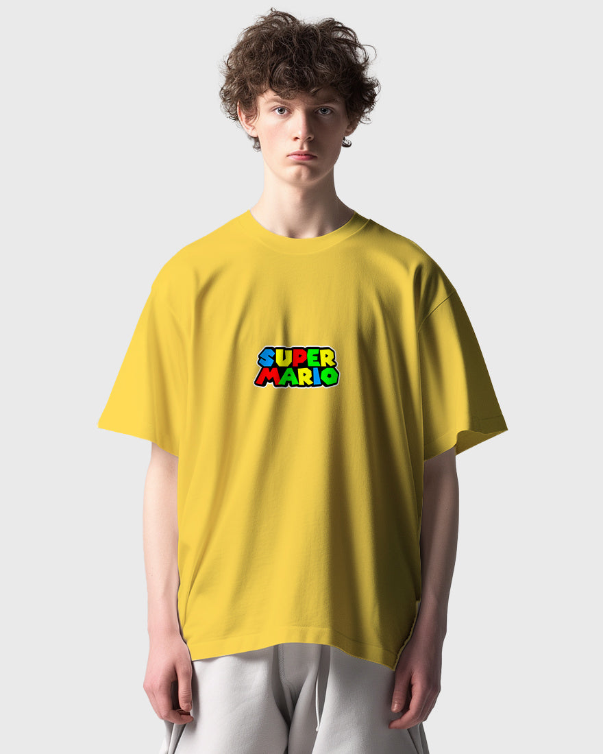 Mens Oversized Tshirt Gaming Mario 1