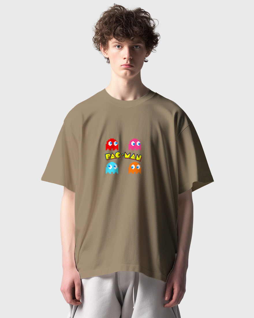 Mens Oversized Tshirt Gaming Pacman