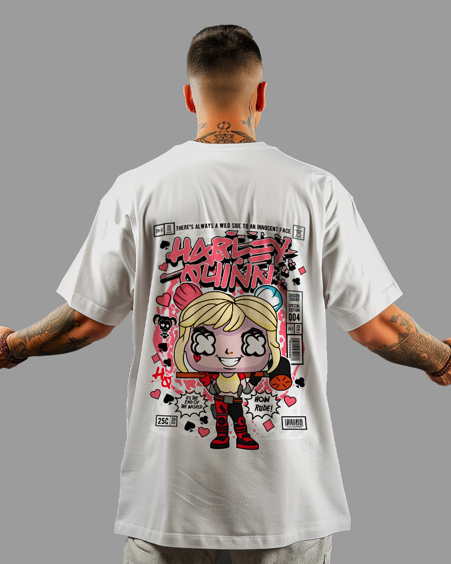 Mens Oversized Tshirt Movies Harley Quinn