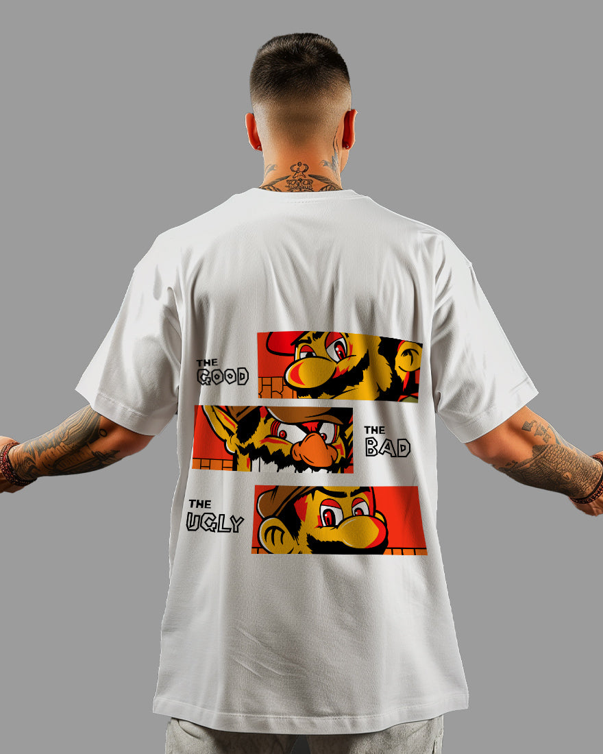 Mens Oversized Tshirt Gaming Mario 2