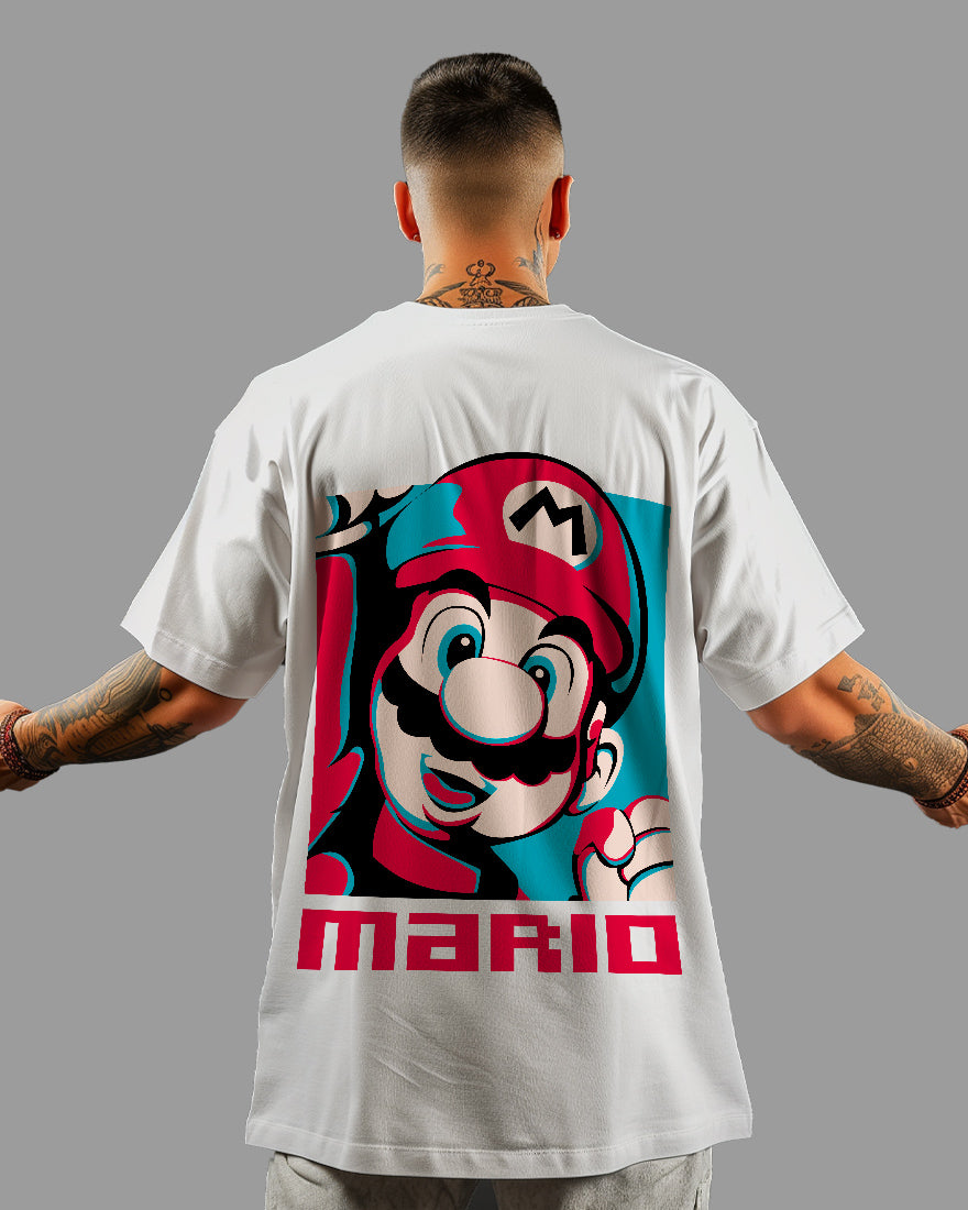 Mens Oversized Tshirt Gaming Mario 5