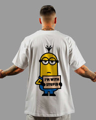 Mens Oversized Tshirt Cartoon Minions Kevin