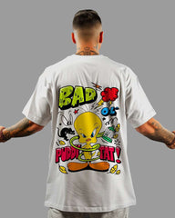 Mens Oversized Tshirt Cartoon Loony Tunes Tweety