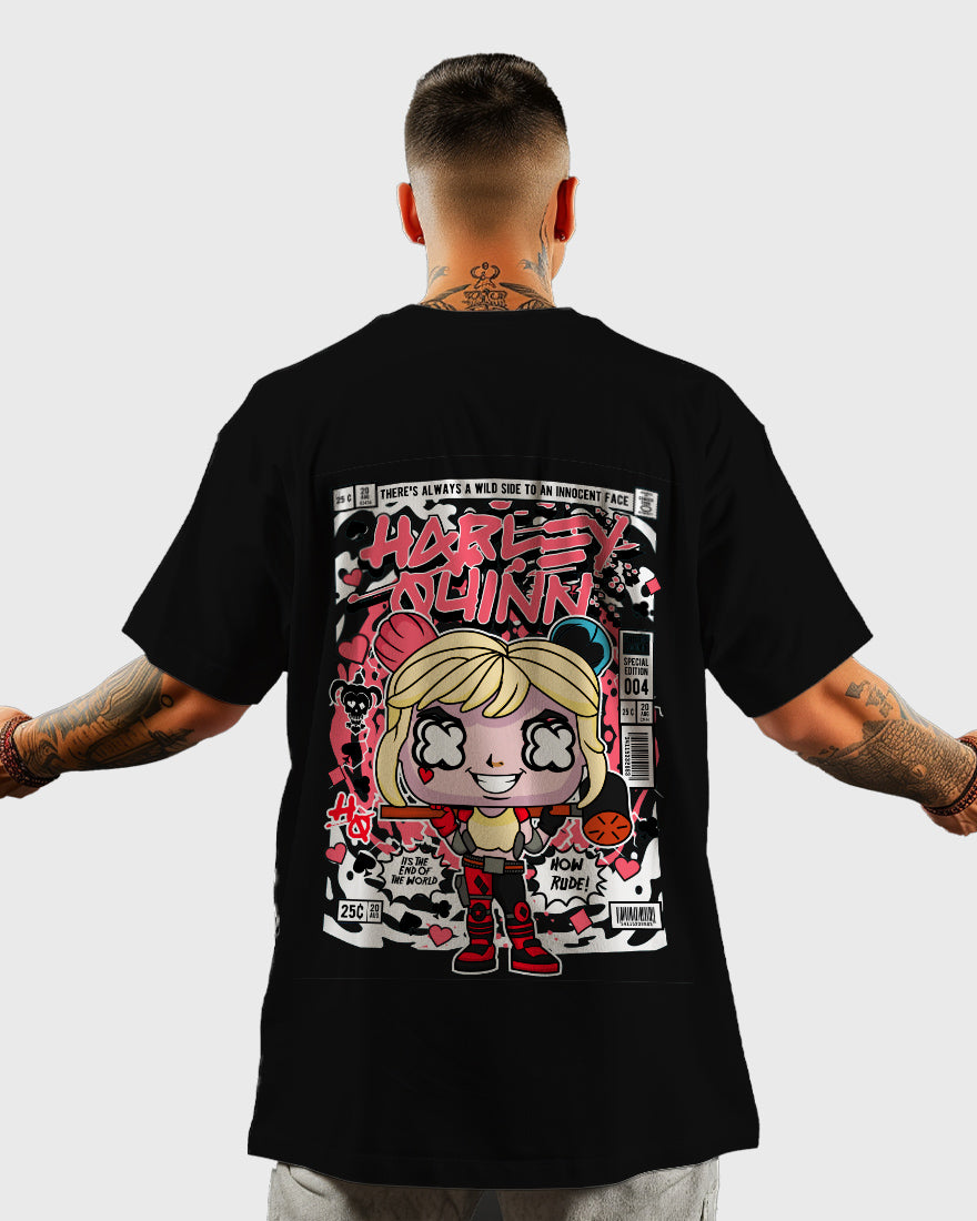 Mens Oversized Tshirt Movies Harley Quinn