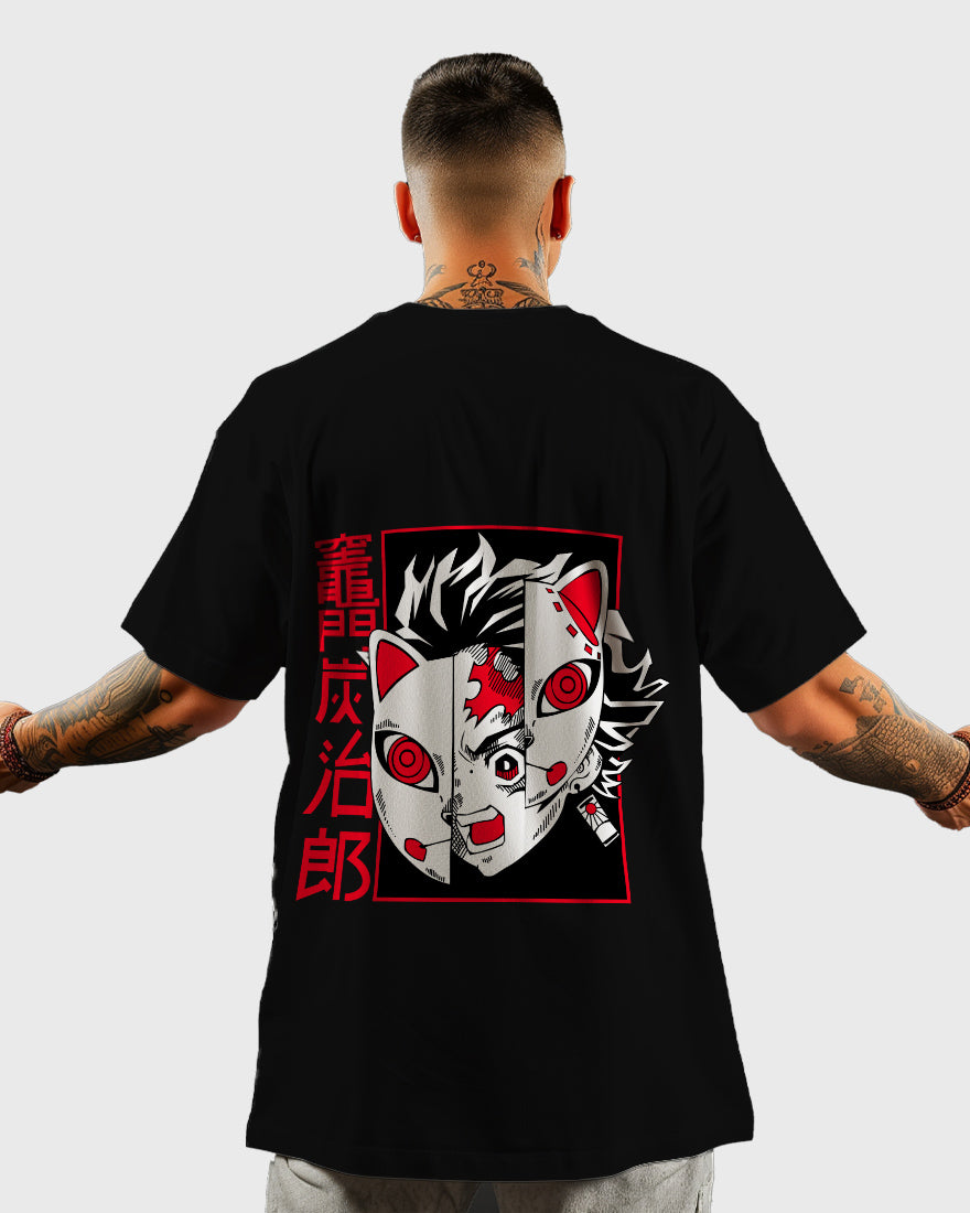 Mens Oversized Tshirt Anime Demonslayer 2