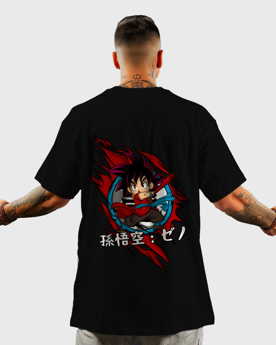 Mens Oversized Tshirt Anime Dragonballz Goku Kid