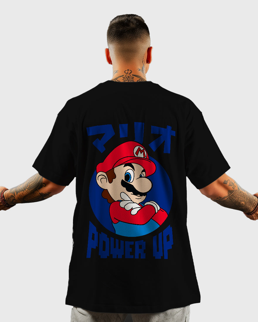 Mens Oversized Tshirt Gaming Mario 1