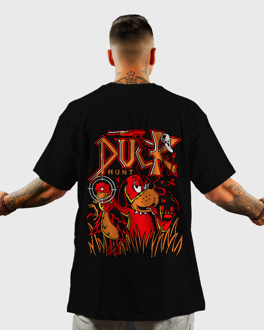 Mens Oversized Tshirt Gaming Duck Hunt