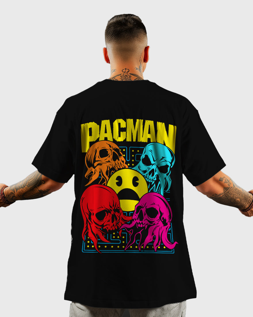 Mens Oversized Tshirt Gaming Pacman