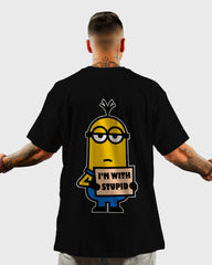 Mens Oversized Tshirt Cartoon Minions Kevin