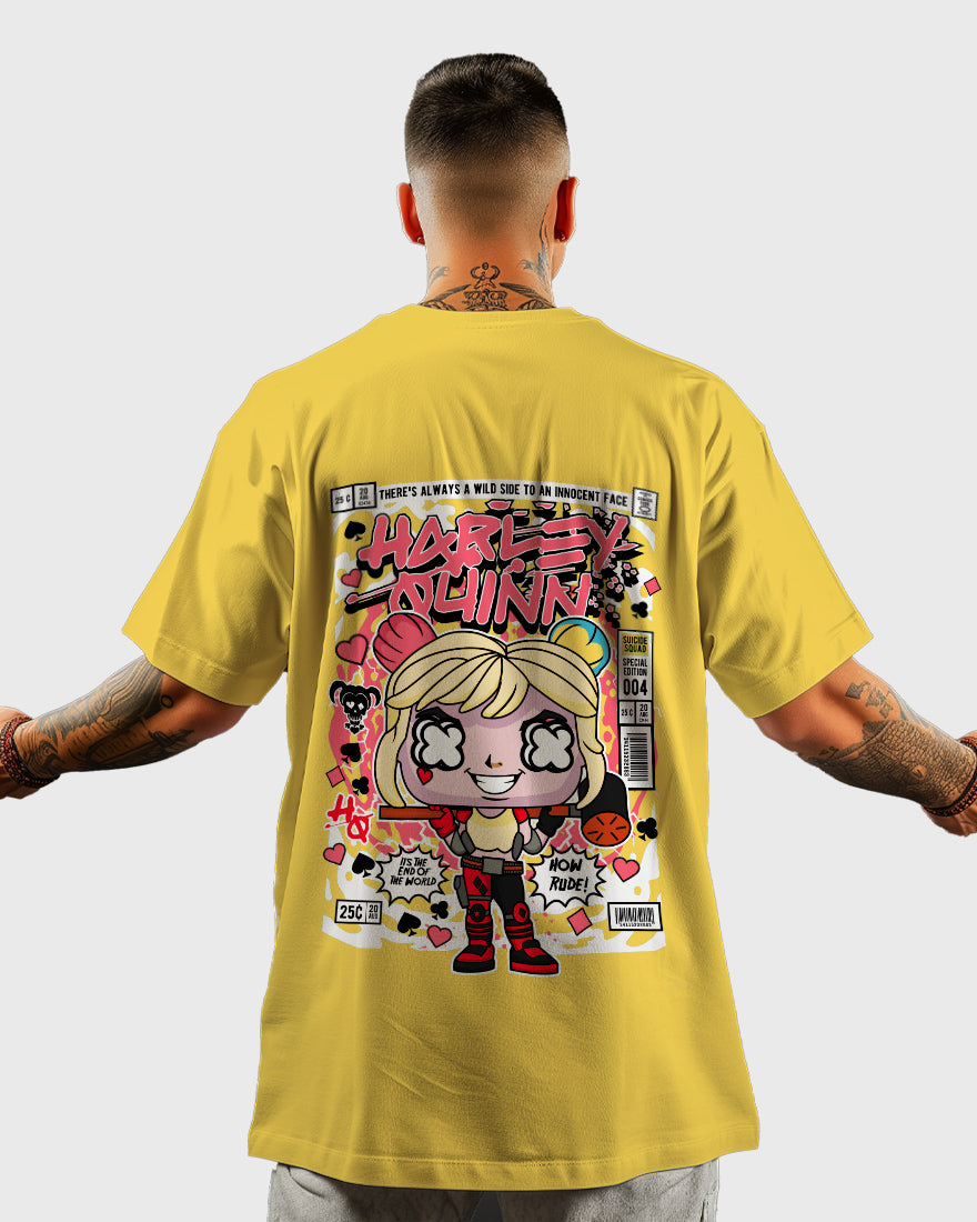 Mens Oversized Tshirt Movies Harley Quinn