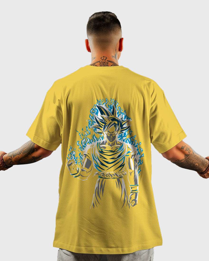 Mens Oversized Tshirt Anime Dragonballz Goku 2