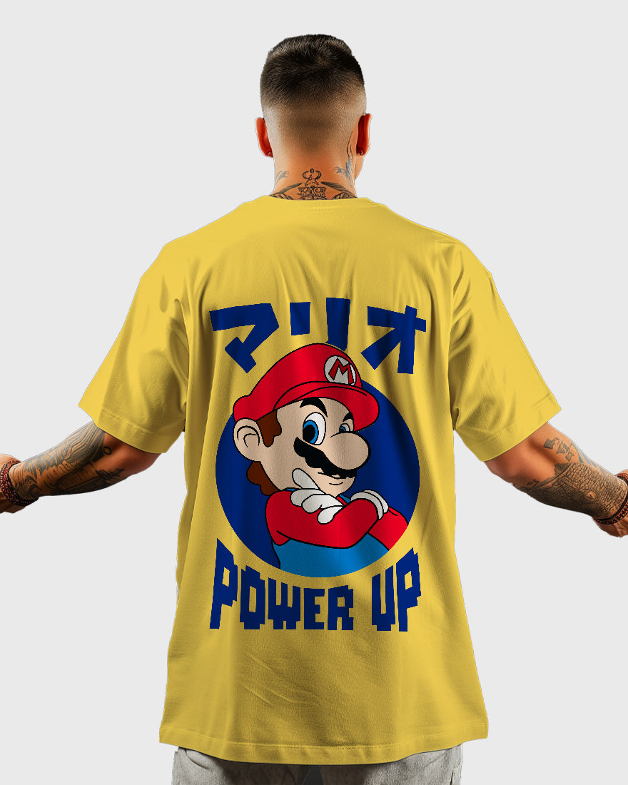 Mens Oversized Tshirt Gaming Mario 1