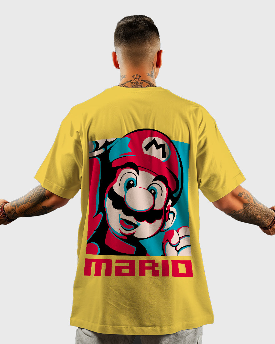 Mens Oversized Tshirt Gaming Mario 5