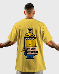 Mens Oversized Tshirt Cartoon Minions Kevin