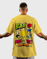 Mens Oversized Tshirt Cartoon Loony Tunes Tweety