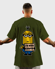 Mens Oversized Tshirt Cartoon Minions Kevin