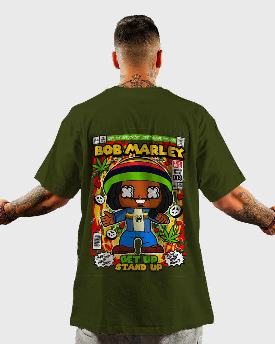 Mens Oversized Tshirt Movies Bob Marley