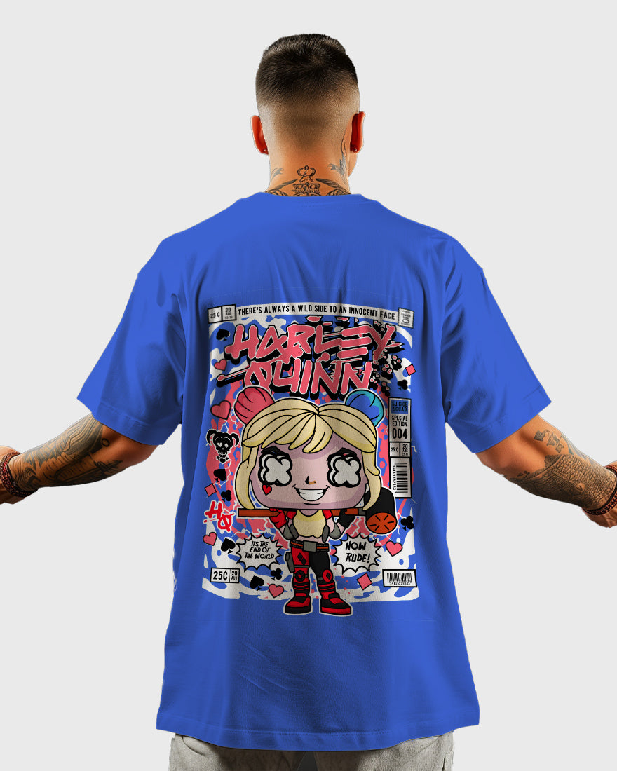 Mens Oversized Tshirt Movies Harley Quinn