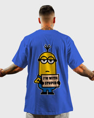 Mens Oversized Tshirt Cartoon Minions Kevin