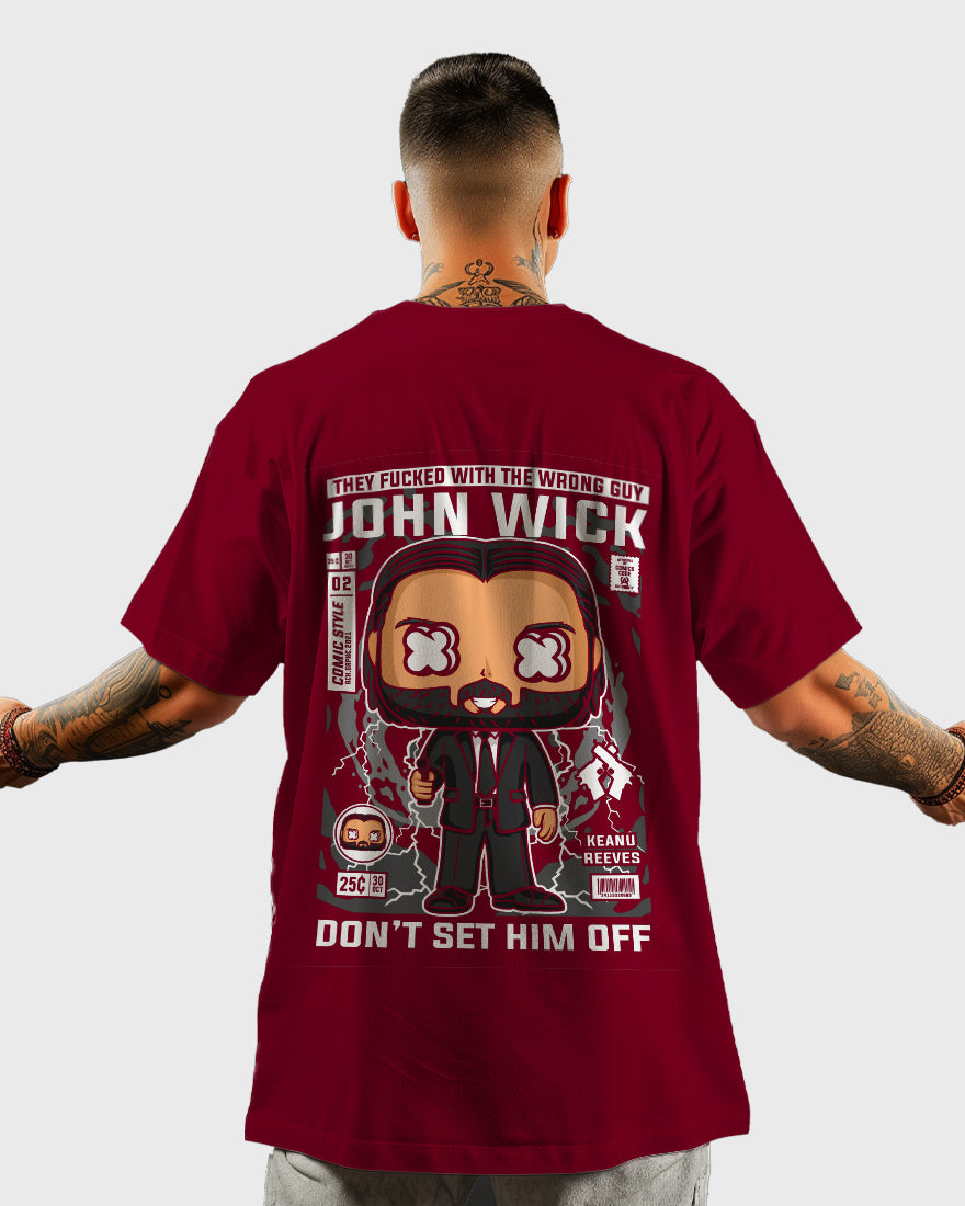 Mens Oversized Tshirt Movies John Wick