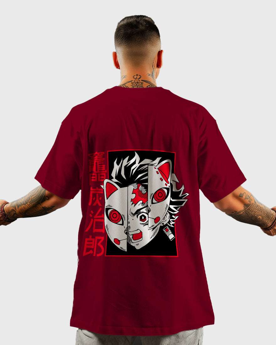 Mens Oversized Tshirt Anime Demonslayer 2