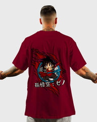 Mens Oversized Tshirt Anime Dragonballz Goku Kid