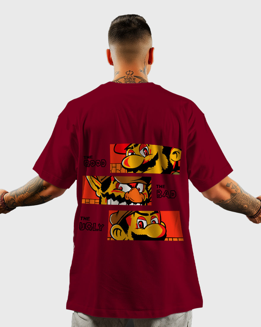 Mens Oversized Tshirt Gaming Mario 2