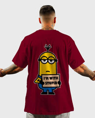 Mens Oversized Tshirt Cartoon Minions Kevin