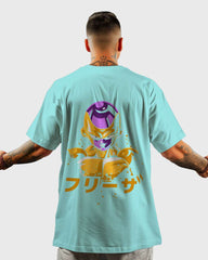 Mens Oversized Tshirt Anime Dragonballz Golden Freezer