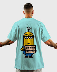 Mens Oversized Tshirt Cartoon Minions Kevin