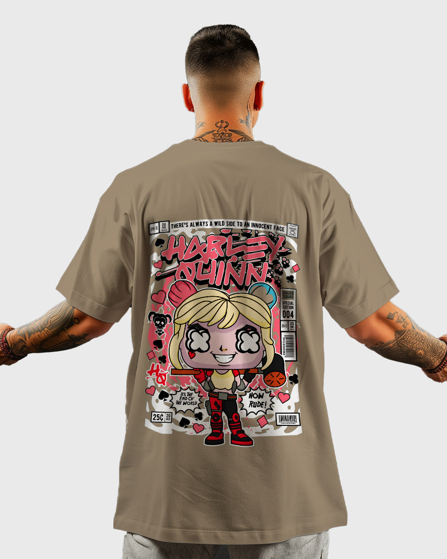 Mens Oversized Tshirt Movies Harley Quinn